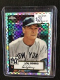 RARE 2021 TOPPS CHROME PLATINUM BASEBALL LOU GEHRIG XFRACTOR NEW YORK YANKEES