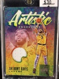 2019-20 PANINI COURT KINGS ANTHONY DAVIS AUTHENTIC GAME USED JERSEY CARD #'D 087/179 LAKERS