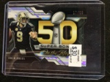 2015 TOPPS CHROME MINI DREW BREES ON THE FIFTY DIE CUT REFRACTOR #'DE 17/50 SAINTS BV $$