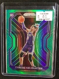 2020-21 PANINI PRIZM TYRESE HALIBURTON GREEN PRIZM ROOKIE CARD RC SACRAMENTO KINGS