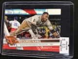 2017 TOPPS BASEBALL MINI #532 EDUARDO NUNEZ RARE RED SSP #'D 1/5 SAN FRANCISCO GIANTS