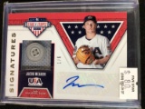 2019 PANINI USA BASEBALL STARS STRIPES JACOB MEADOW AUTOGRAPH BUTTON RELIC CARD #'D 1/6 RC