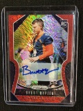 2019 PANINI PRIZM BRETT RYPIEN RED SHIMMER AUTOGRAPH SIGNED ROOKIE CARD RC #'D 22/25 BRONCOS