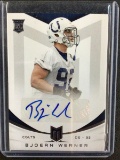 RARE 2013 PANINI LIMITED BJOERN WERNER AUTOGRAPH SIGNED ROOKIE CARD RC #D 105/199 COLTS