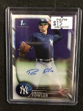 2016 BOWMAN CHROME DUSTIN FOWLER 1ST AUTOGRAPH SIGNED ROOKIE CARD RC NEW YORK YANKEES