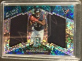 2017 PANINI SPECTRA D'ONTE FOREMAN DUAL JERSEY RELIC CARD NEON BLUE PRIZM #'D 47/99 TEXANS