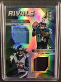 2017 PANINI SPECTRA COREY DAVIS DEANDRE HOPKINS DUAL JERSEY RELIC SILVER PRIZM ROOKIE CARD RC