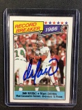 1987 TOPPS FOOTBALL DAN MARINO AUTHENTIC AUTOGRAPH SIGNED CARD RED CARPET AUTHENTICS COA