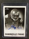 2014 LEAF SHAQUELLE EVANS 1960 LEAF VARIATION AUTHENTIC AUTOGRAPH SIGNED ROOKIE CARD RC