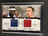 2003-04 FLEER MYSTIQUE ELTON BRAND CHRIS KAMAN DUAL JERSEY RELIC CARD LOS ANGELES CLIPPERS