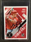 2018 PANINI DONRUSS MIKE TROUT AUTHENTIC AUTOGRAPHED SIGNED CARD W/ PRO CERT COA ANGELS