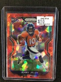 2021 PANINI PRIZM JERRY JEUDY RED CRACKED ICE PRIZM ROOKIE CARD RC DENVER BRONCOS