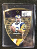 2000 PLAYOFF PRESTIGE KURT WARNER DIE CUT STARS OF THE NFL GOLD #'D 464/500 RAMS BV $$