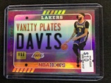 2020-21 PANINI HOOPS ANTHONY DAVIS VANITY PLATES HOLOFOIL LOS ANGELES LAKERS BV $$