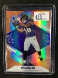 2021 PANINI PHOENIX TYLAN WALLACE RARE ORANGE PRIZM ROOKIE CARD RC #'D 35/99 RAVENS