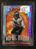 2021 PANINI DONRUSS OPTIC DEVONTA SMITH RED HOT ROOKIES SILVER PRIZM ROOKIE CARD RC EAGLES