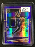 2020-21 PANINI DONRUSS OPTIC ANTHONY DAVIS RARE PURPLE PRIZM LOS ANGELES LAKERS