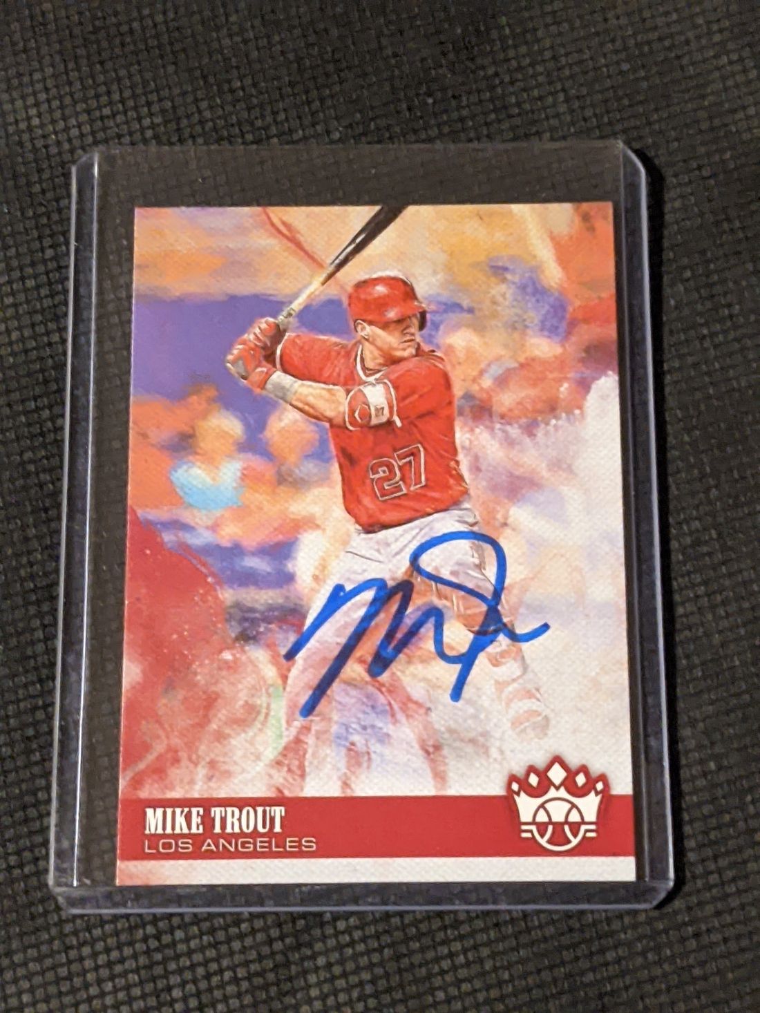 Lot - 2018-Mike Trout Signed Baseball Card