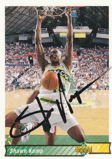 SHAWN KEMP AUTOGRAPHED CARD WITH COA