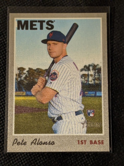 Pete Alonso 2019 Topps Heritage RC Cloth Sticker SP #19 of 30