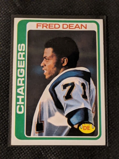 1978 Topps FRED DEAN #217 San Diego Chargers Rookie RC Football Card HoF
