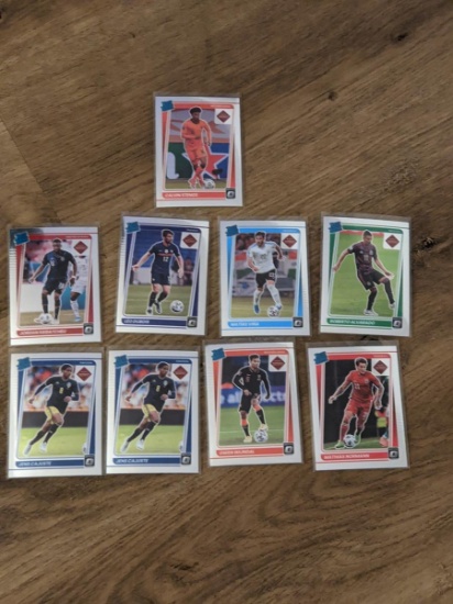 x 9 2020's soccer lot; mosaic uefa and holo
