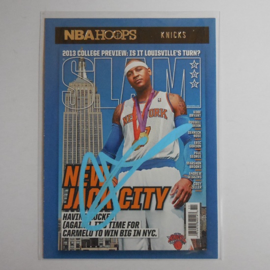 2020-21 PANINI HOOPS - CARMELO ANTHONY SLAM MAGAZINE AUTHENTIC AUTOGRAPHED SIGNED CARD W/ COA KNICKS
