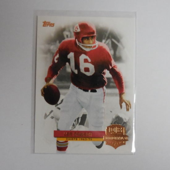 2011 TOPPS LEN DAWSON IMMORTALS KANSAS CITY CHIEFS INSERT CARD