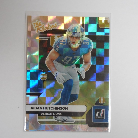 2022 PANINI DONRUSS AIDAN HUTCHINSON THE ROOKIES HOLOFOIL ROOKIE CARD RC DETROIT LIONS