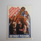 1989-90 NBA HOOPS - 1989 WORLD CHAMPION DETROIT PISTONS