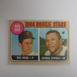 1968 TOPPS BOSTON RED SOX 1968 ROOKIE STARS BILL ROHR GEORGE SPRIGGS