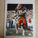 AUTHENTIC CLEVELAND BROWNS CLEO MILLER AUTOGRAPHED SIGNED 8X10 PHOTO W/ FIVE STAR GRADING COA