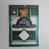 2005 FLEER CLASSIC CLIPPINGS BRET BOONE GAME USED JERSEY CARD #'D 29/72 SEATTLE MARINERS