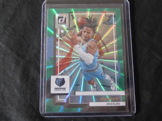 2022-23 DONRUSS JA MORANT GREEN LASER HOLO GRIZZLIES