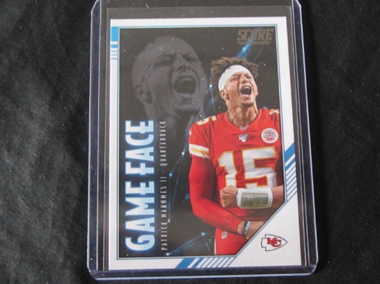 2020 SCORE PATRICK MAHOMES GAME FACE CHIEFS