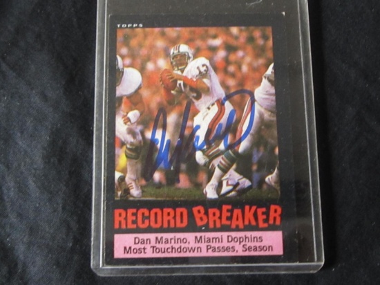 DAN MARINO SIGNED TRADING CARD WITH RED CARPET COA DOLPHINS