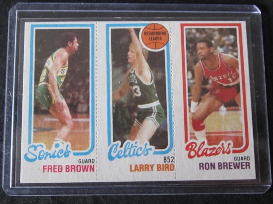 1980-81 TOPPS REBOUND LEADERS LARRY BIRD RC CELTICS