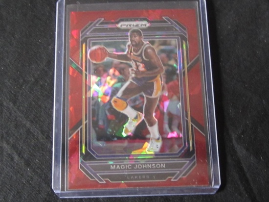 2022-23 PANINI PRIZM MAGIC JOHNSON RED ICE PRIZM LAKERS