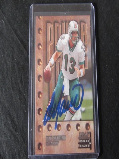 DAN MARINO SIGNED TRADING CARD WITH RED CARPET COA DOLPHINS