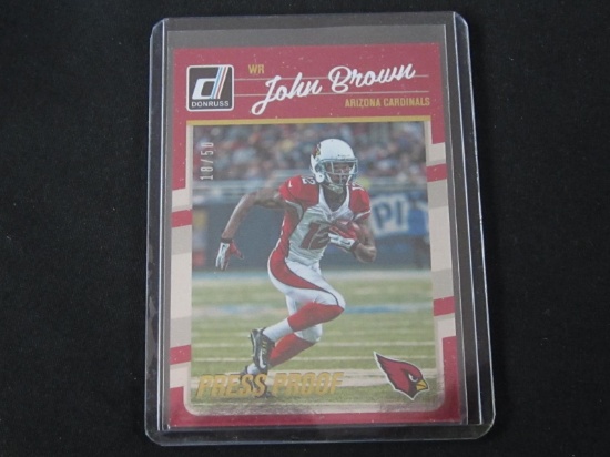 2016 DONRUSS JOHN BROWN /50 GOLD PRESS PROOF CARDINALS