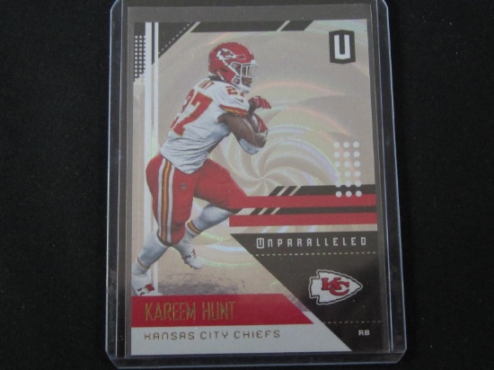 2018 UNPARALLELED KAREEM HUNT /100 WHIRL CHIEFS