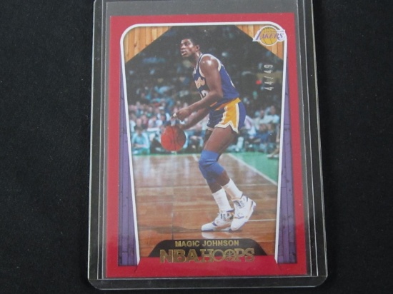 2018-19 NBA HOOPS MAGIC JOHNSON SSP /49 RED PARALLEL LAKERS