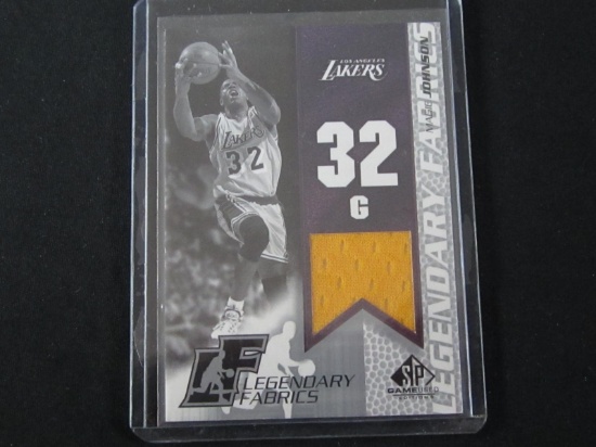 2003 SP GAME USED MAGIC JOHNSON LEGENDARY FABRICS LAKERS
