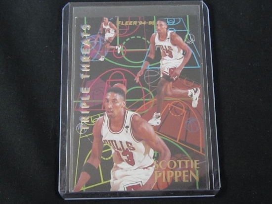 1994-95 FLEER SCOTTIE PIPPEN TRIPLE THREATS BULLS