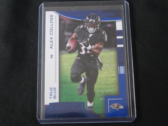 2018 ROOKIES AND STARS ALEX COLLINS SSP /49 TRUE BLUE RAVENS