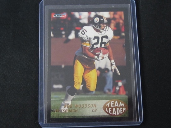 1992 FLEER ROD WOODSON TEAM LEADER STEELERS
