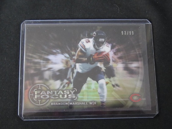 2014 TOPPS FANTASY FOCUS BRANDON MARSHALL /99 REFRACTOR BEARS