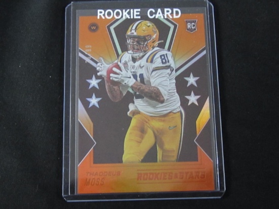 2020 ROOKIES AND STARS THADDEUS MOSS RC /99 ORANGE PRIZM LSU