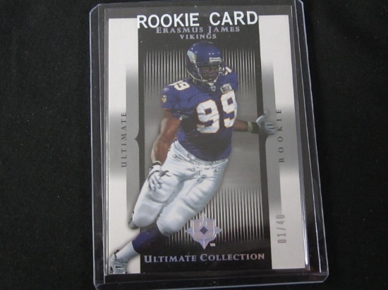 2005 ULTIMATE COLLECTION ERASMUS JAMES RC RARE 01/40 VIKINGS