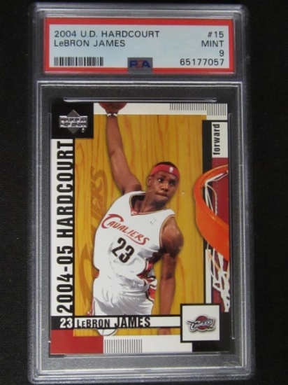 2004 UD HARDCOURT LEBRON JAMES MINT 9 PSA